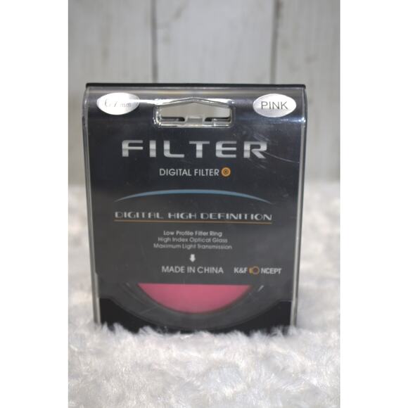 K&F Concept Circular Digital High Def Low Profile Filter Ring 67mm Pink - Picture 1 of 5
